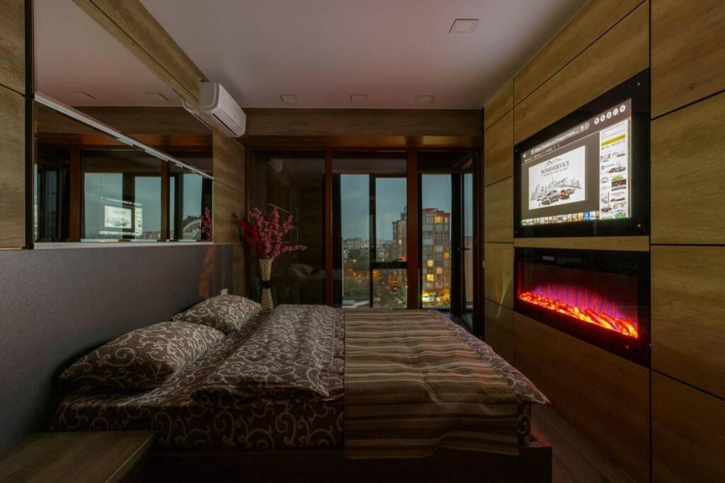 City Center. Panoramic Windows. Fireplace. Chişinau Exteriör bild